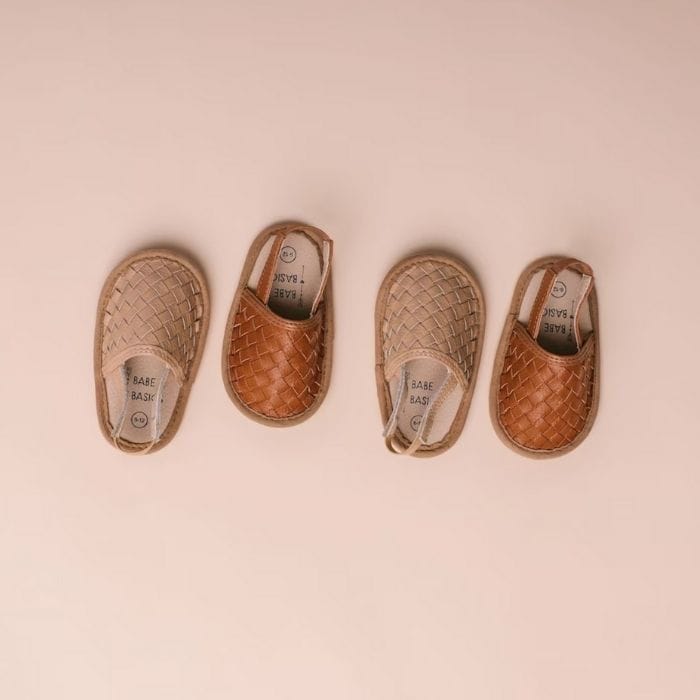 woven leather baby sandals